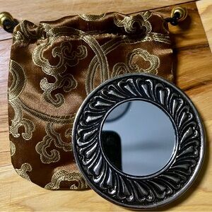 VINTAGE STERLING SILVER VANITY MIRROR